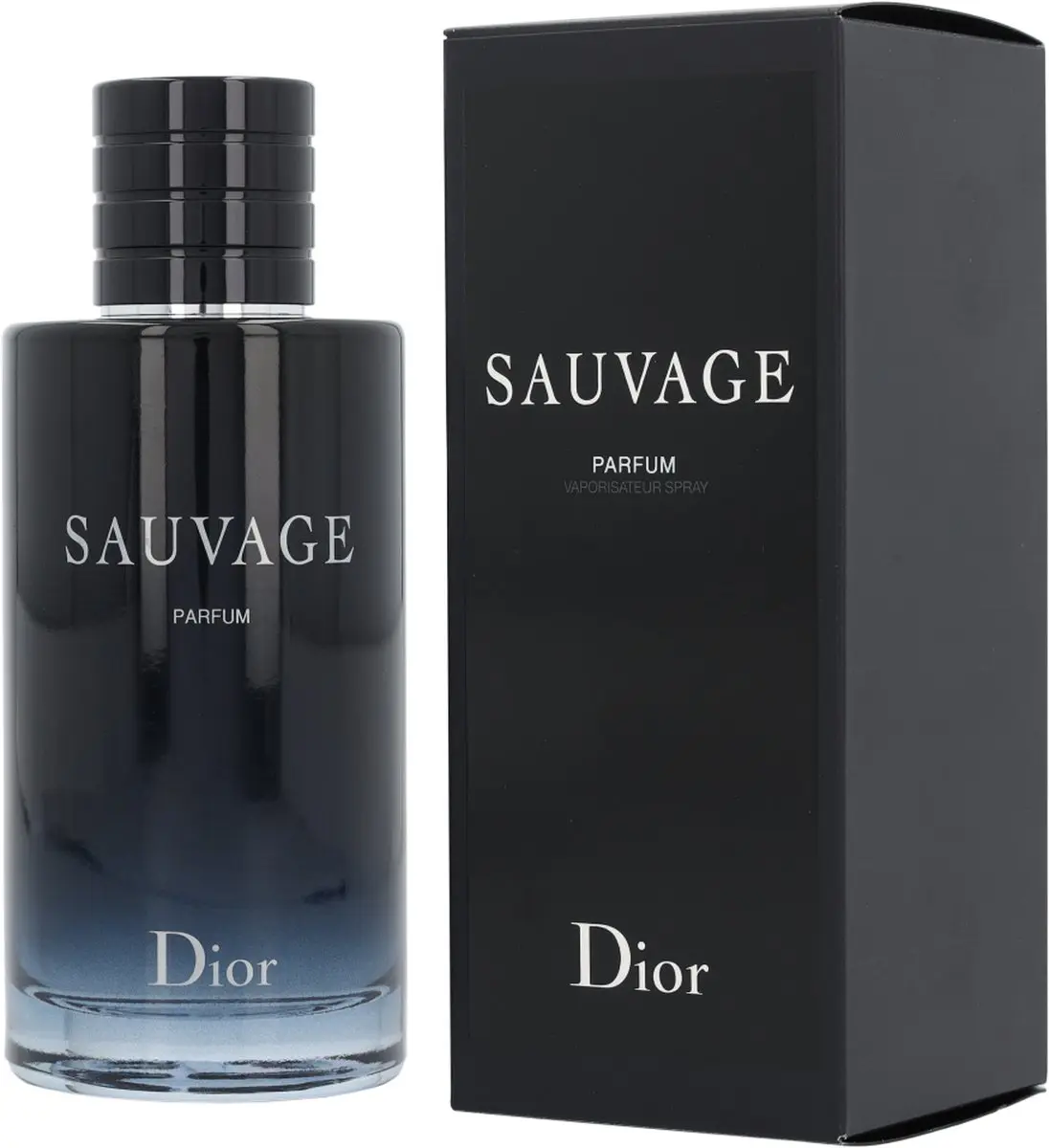 Dior Sauvage Parfum - verfijnde zwarte flacon voor mannen, bekend om zijn frisse en mannelijke geur.