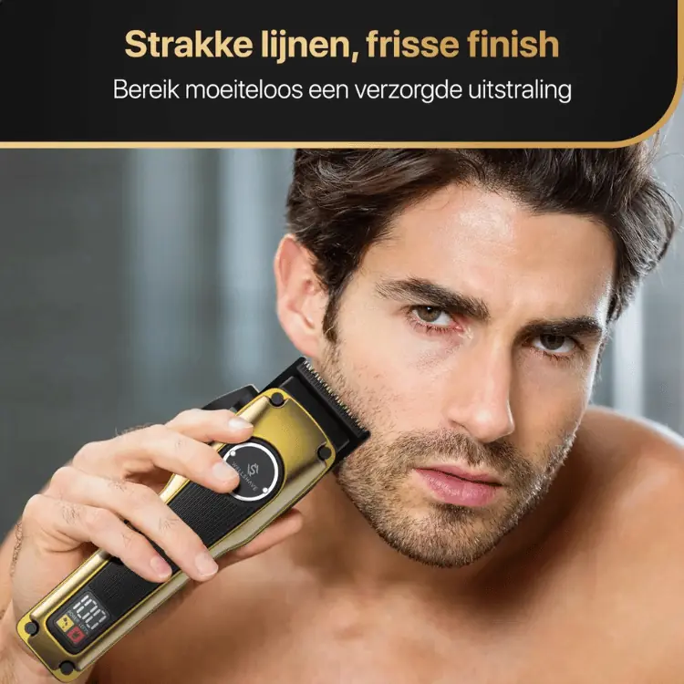Man creëert strakke lijnen en verzorgde uitstraling met de Wellshave all-in-one tondeuse.