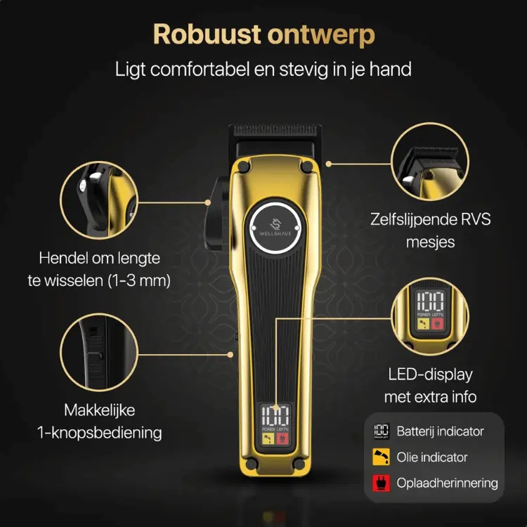 Een vrouw gebruikt de Wellshave all-in-one tondeuse om het haar van haar partner comfortabel thuis te trimmen.