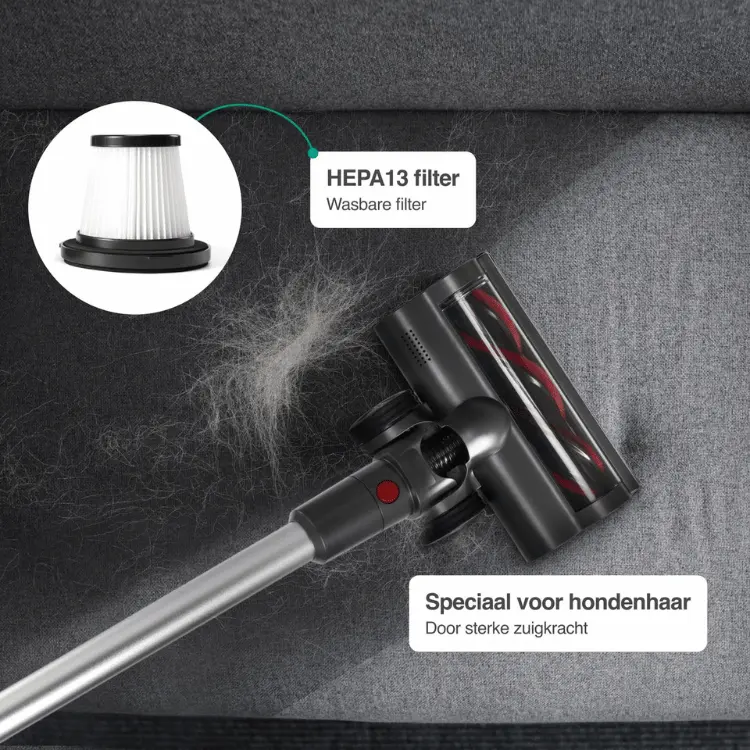 Steelstofzuiger Turbo 300W maakt schoon