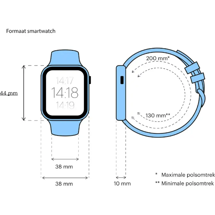 Techjnical drawing Apple Watch SE 2021