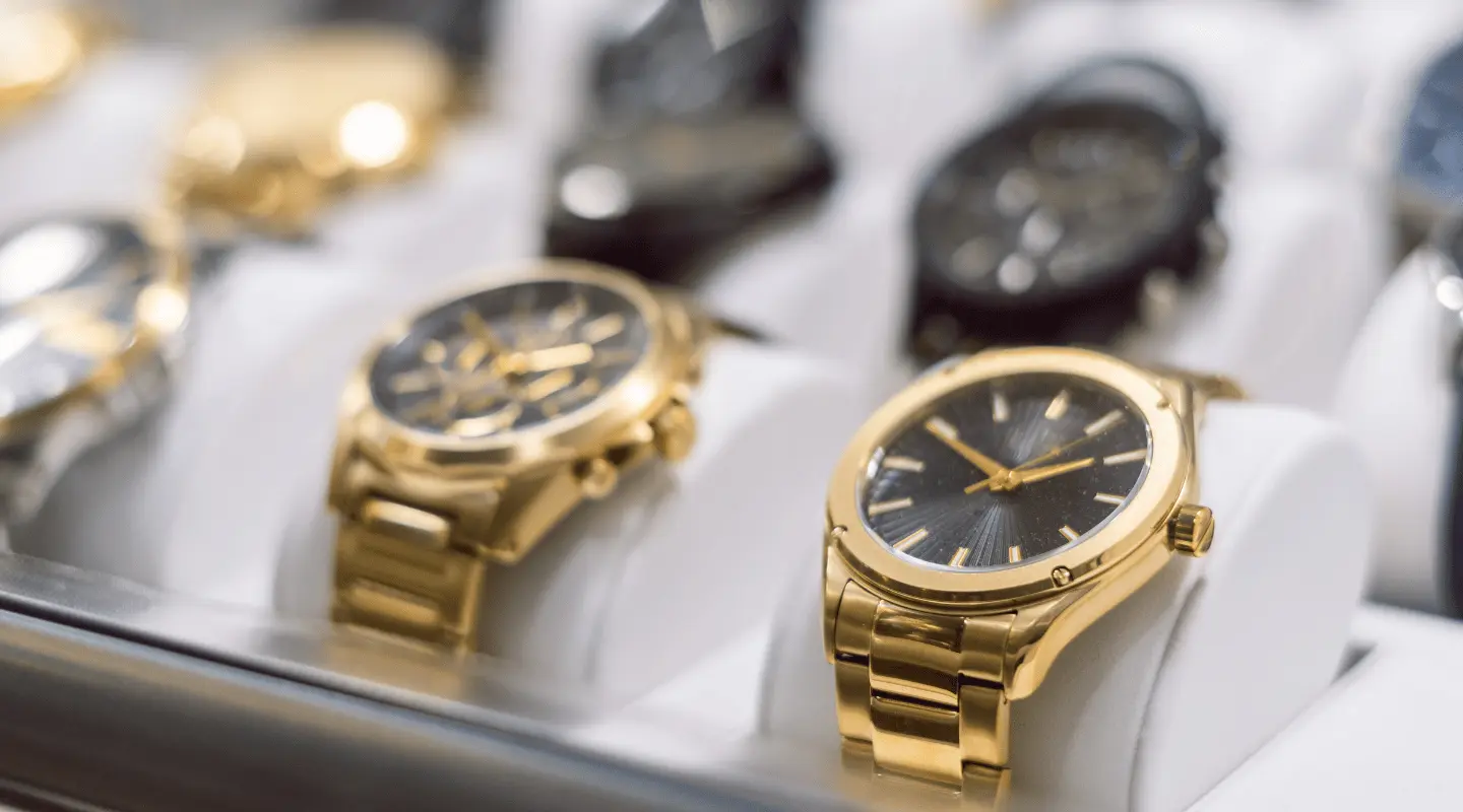 Horloges van betaalbare horloge merken op een rij