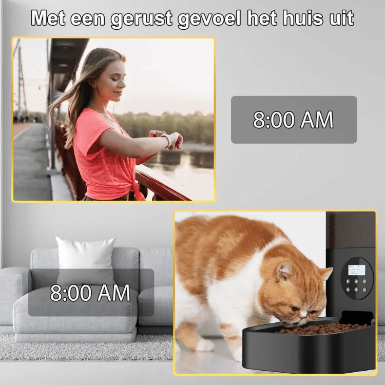 Voerbak met tijdslot tijdsvakken