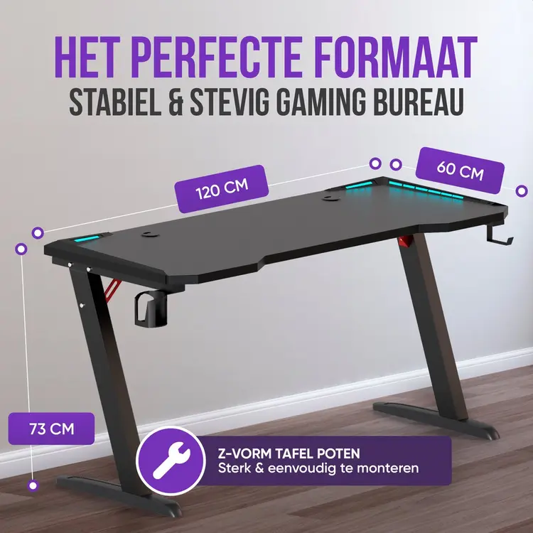 Avalo Gaming Bureau met LED verlichting review: weken getest in mijn thuissetup 2