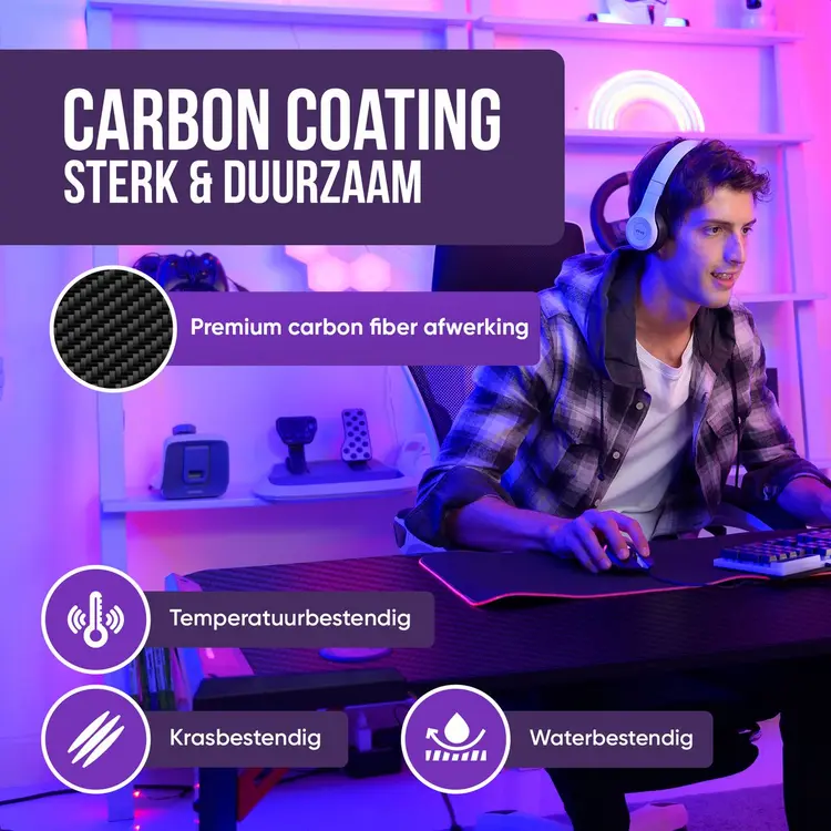 Avalo Gaming Bureau met LED verlichting review: weken getest in mijn thuissetup 5