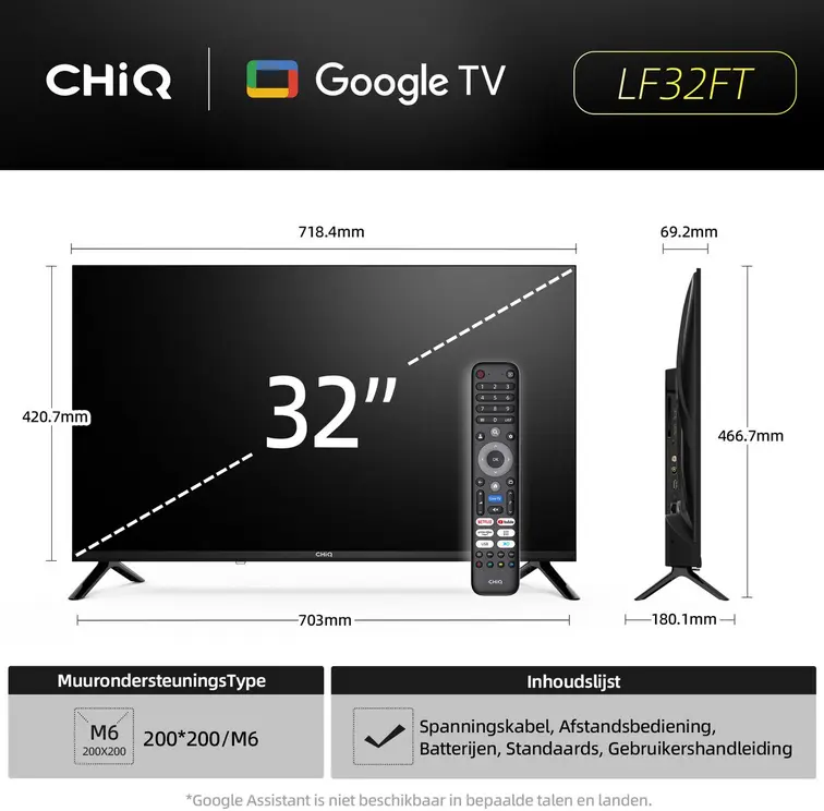 CHiQ LF32FT review: compacte Google TV met randloos metaal 4