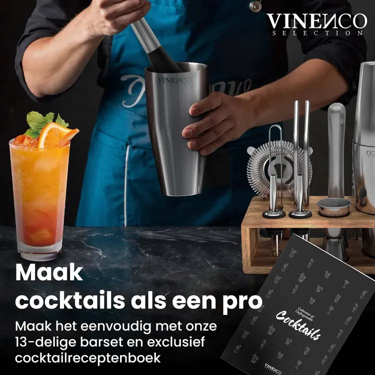 VINENCO Boston cocktailshaker set review 2